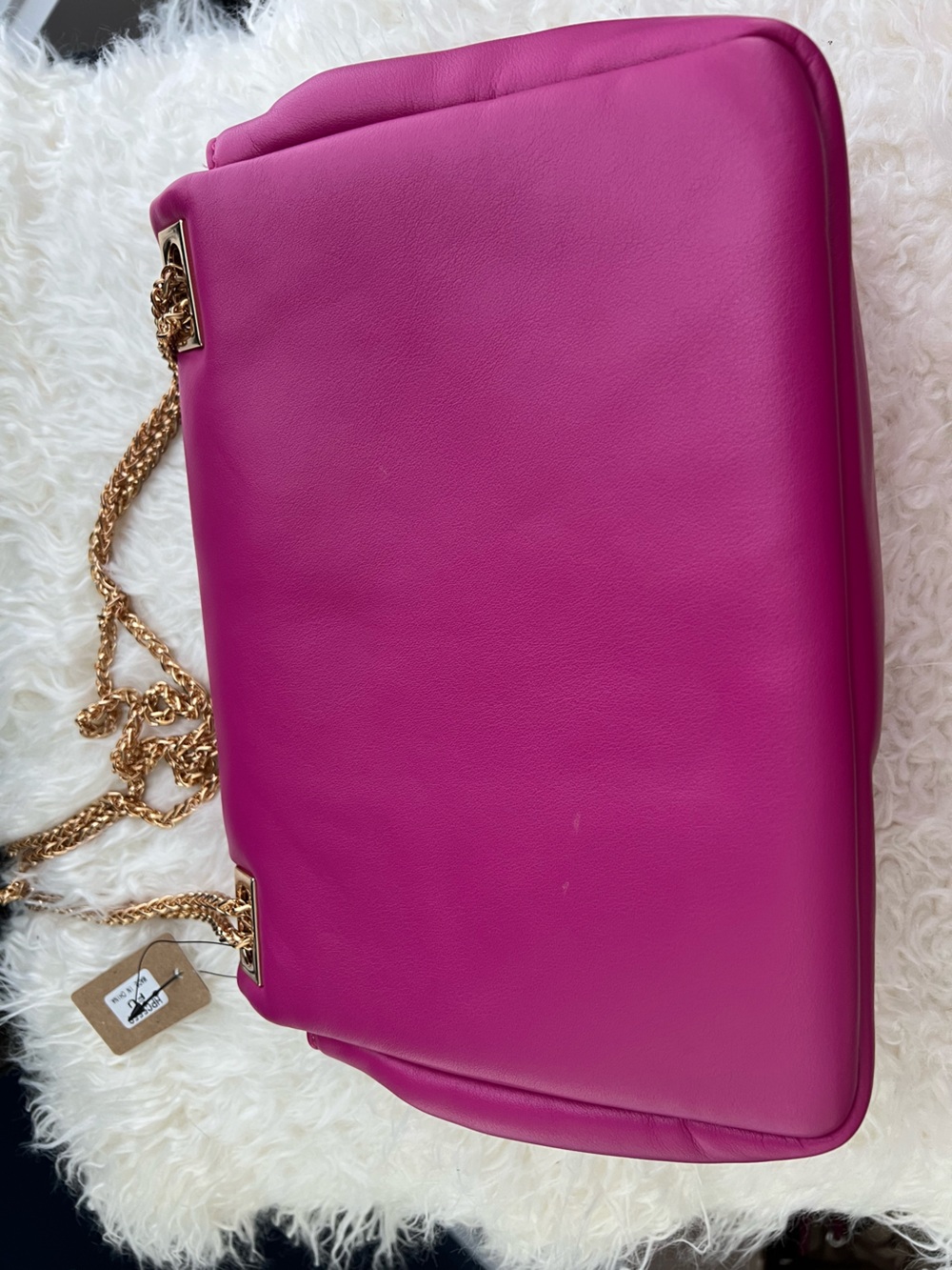 Fuchsia Quilted Chain Shoulder Bag - Unbranded - Picture 9 of 10
